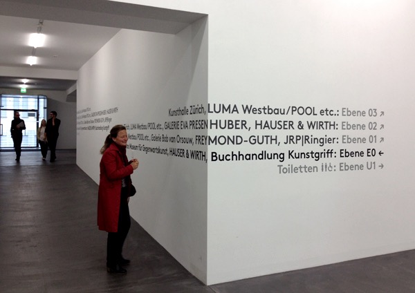 Eva Plass: Löwenbräu Kunstareal Zürich – Besucherleitsystem / bei Integral Ruedi Baur Zürich